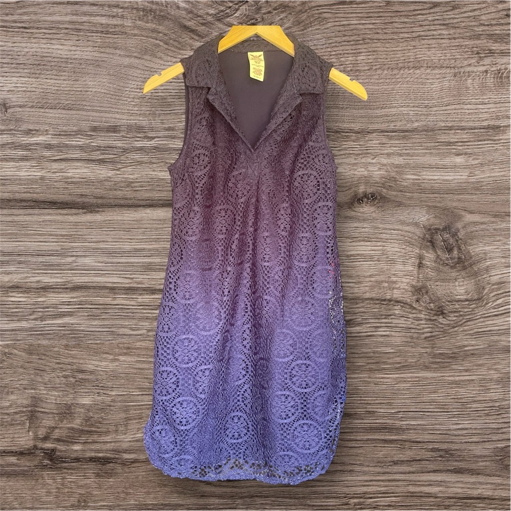 Faded Glory Navy Blue Lace Sheath Dress